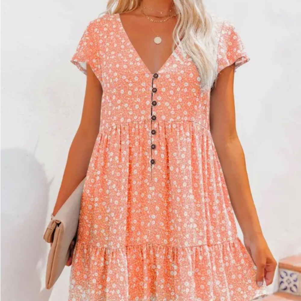 Ditsy Floral Print ruffled Hem dress size 14